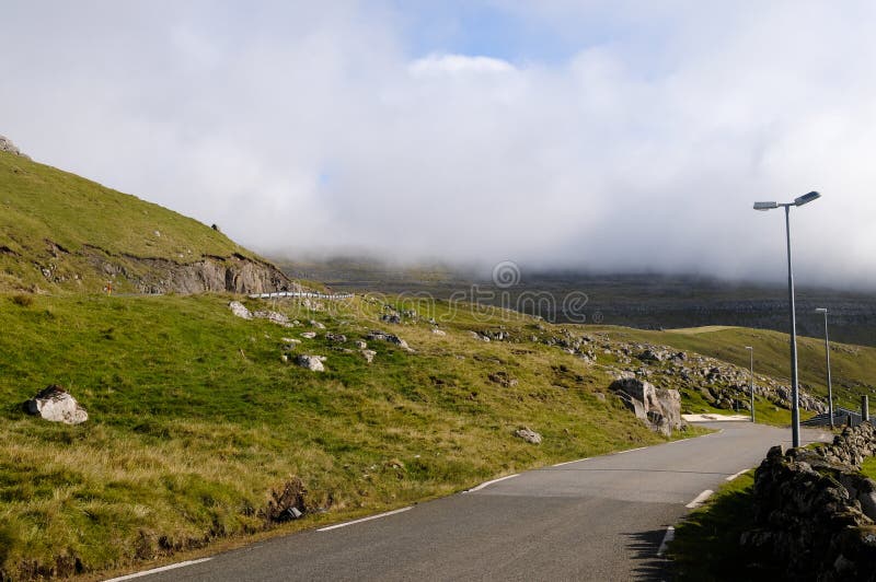 Road in Faroe Islands