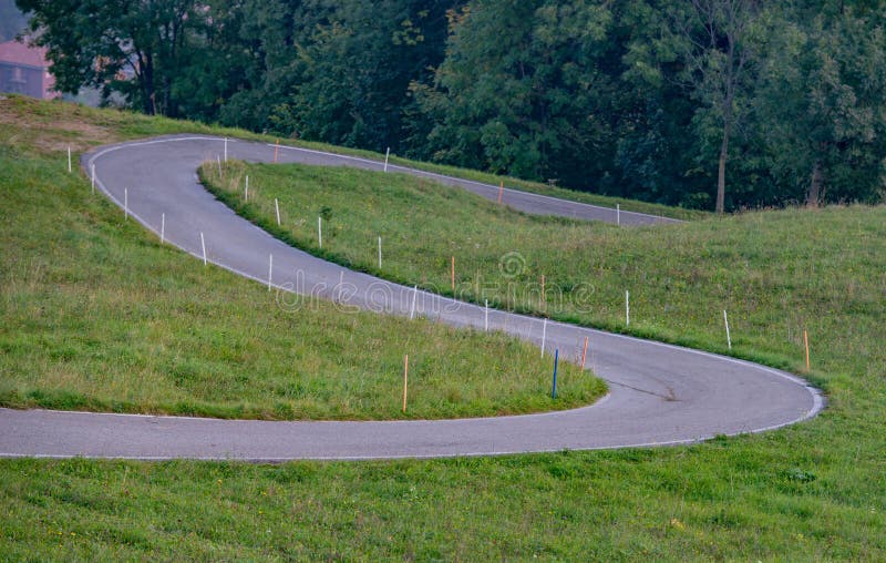 Road with hairpin stock photo. Image of automobile, turn - 253519340