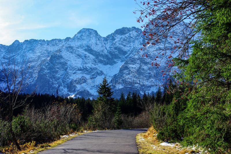 The Road in the High Tatras in the Autumn Stock Photo Image of travel