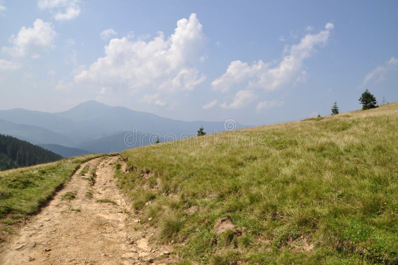 Road on a hillside.