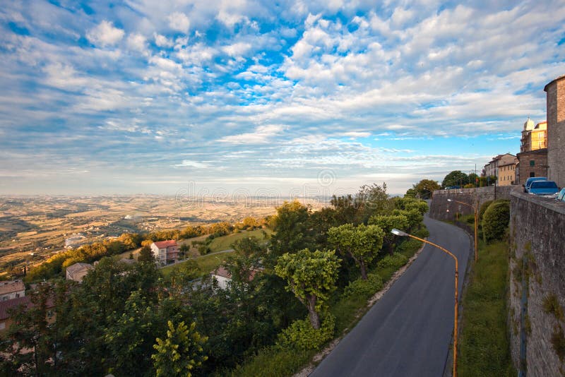 A road through Italian countryside