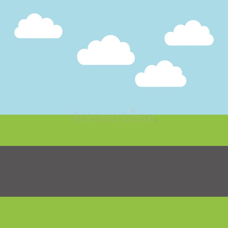 Road Landscape Isolated Icon Stock Illustration ...