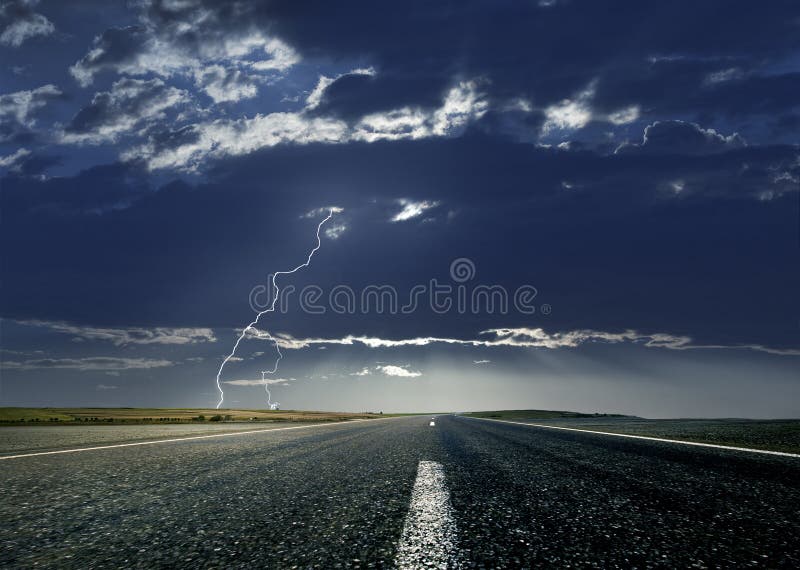 Road and Lightning