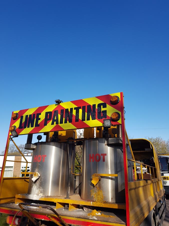 Road Line Painting Vehicle. Stock Photo Image of vehicle, lorry