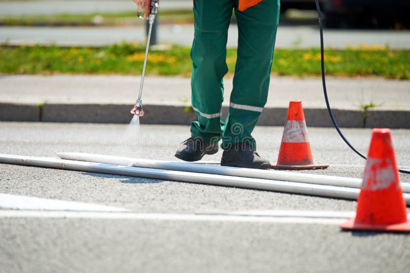 Road marking - street lines, Crosswalk painting