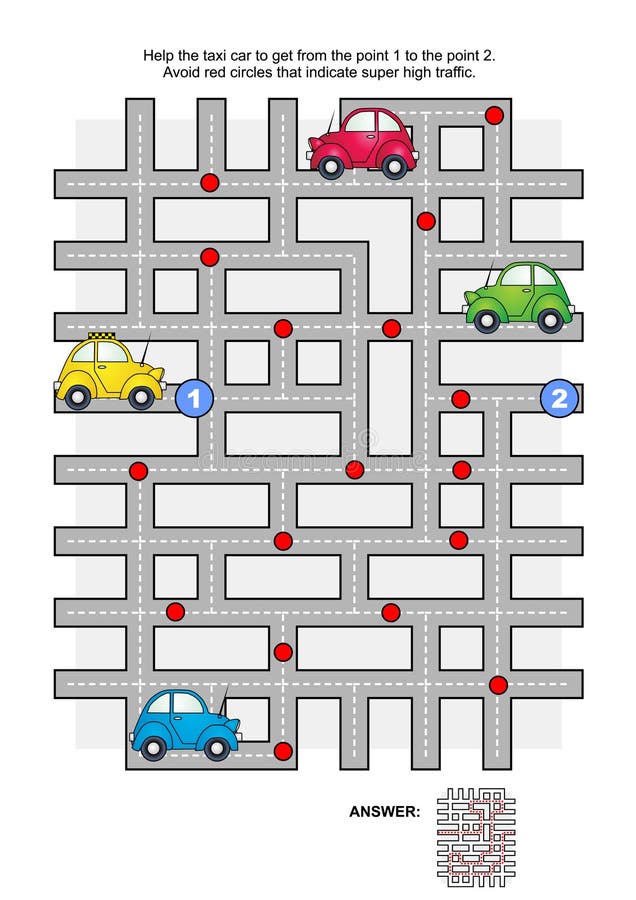 car maze templates