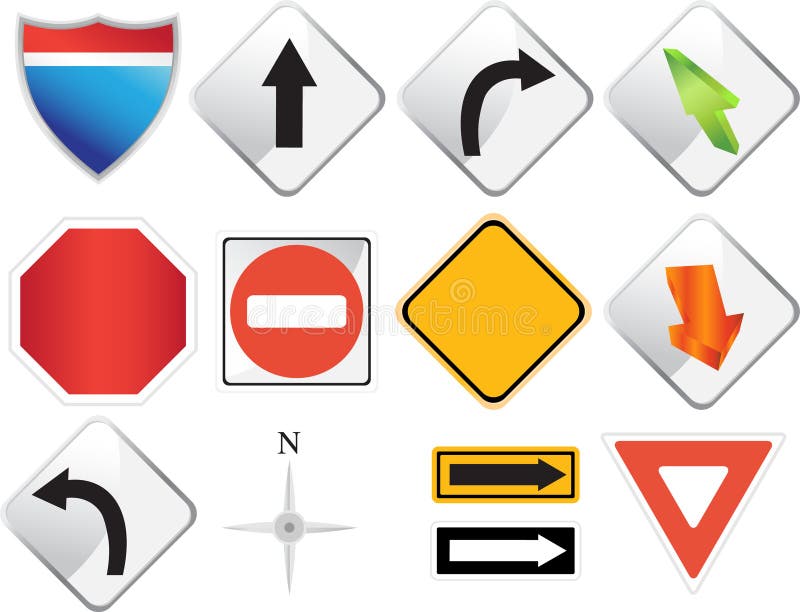 Road Navigation Icons stock illustration Road Navigation Icons stock illustration