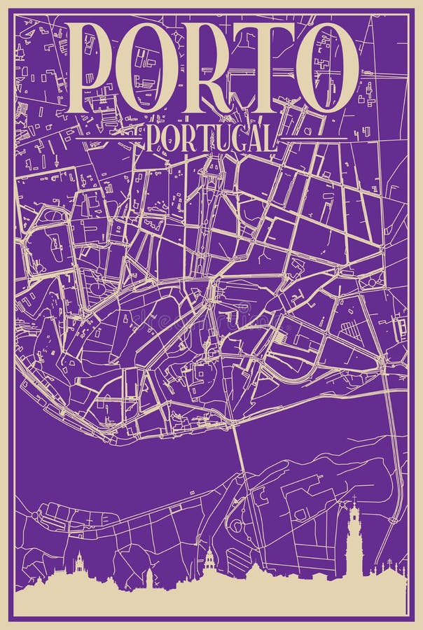 Portugal highway map: downtown area