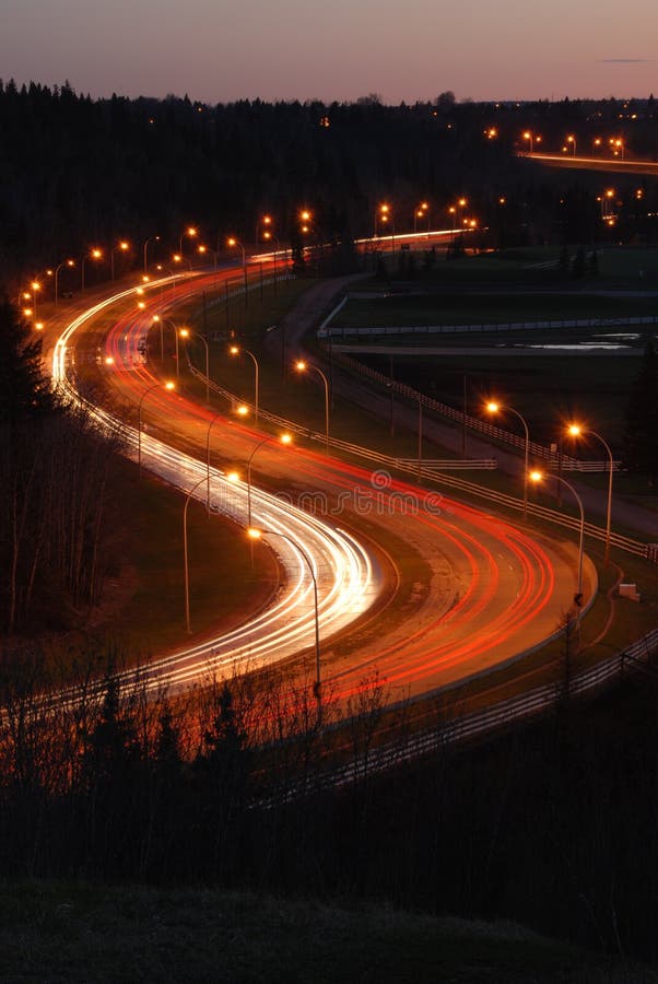 Road night view