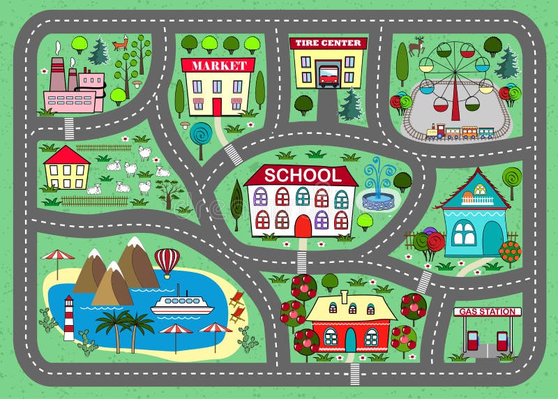 car road play mat