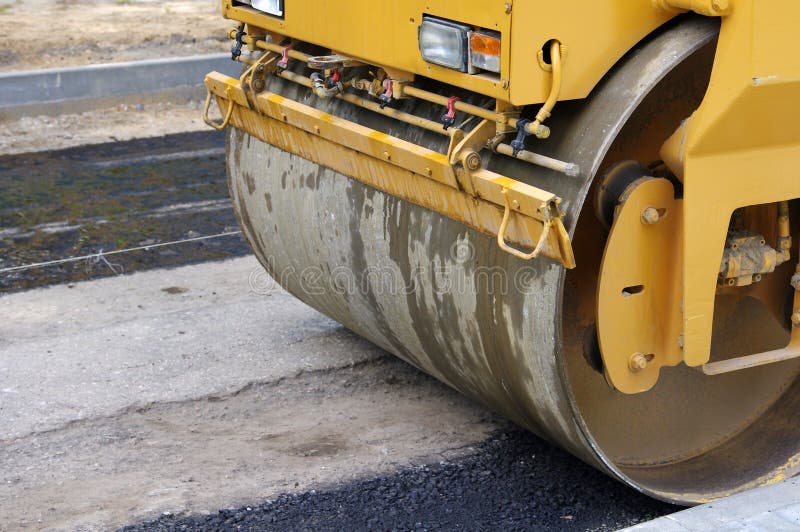 Road roller stock photo. Image of gravel, metal, pave 19812010