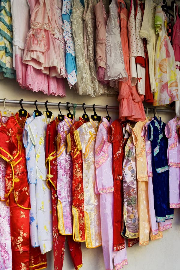 Road Side Childrens Clothing Store Stock Image Image of dress, street