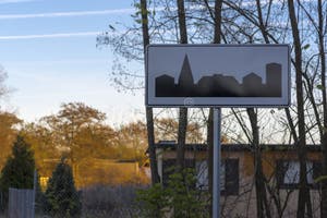 Road Sign A Board Meaning built up Area Stock Image Image Of 
