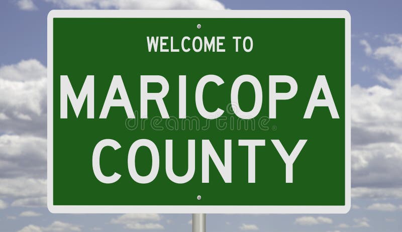 Road sign for Maricopa County royalty free illustration