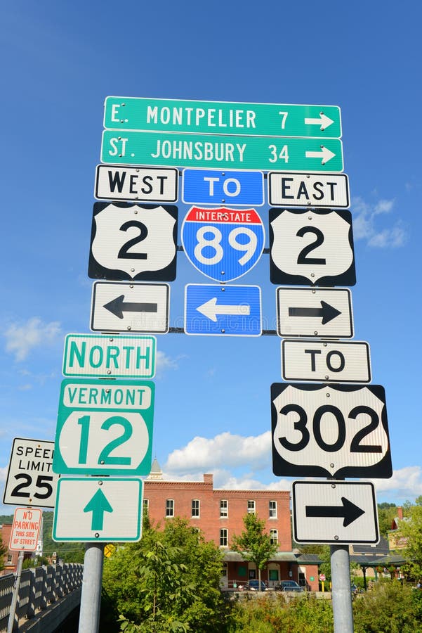 Road Sign In Montpelier Vermont Usa Stock Image Image Of Road