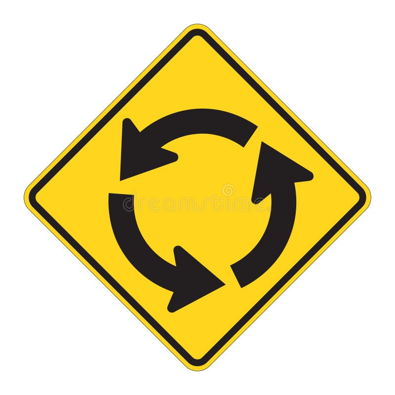 Road Sign Warning - Circular I vector illustration