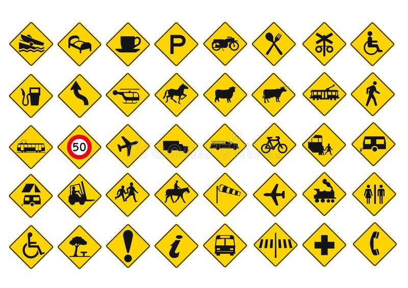 Road Signs stock illustration