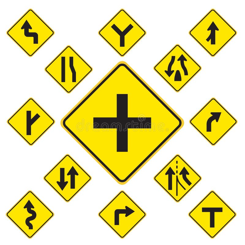 Road Signs stock vector. Illustration of stop, road, roundabout 31406830