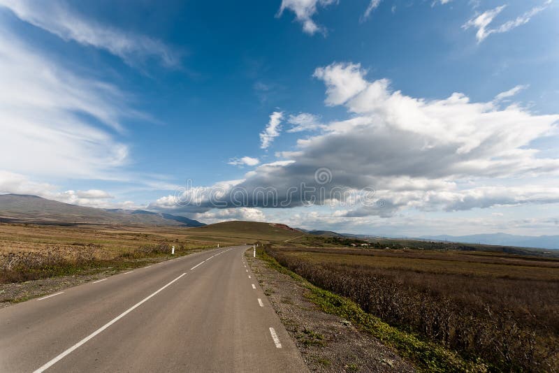 Road with sky. stock photos