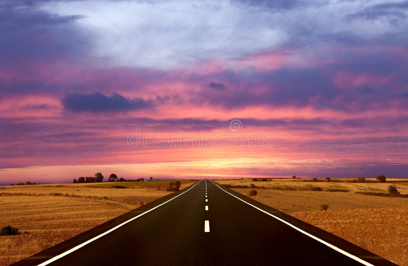 Road and The Sunset