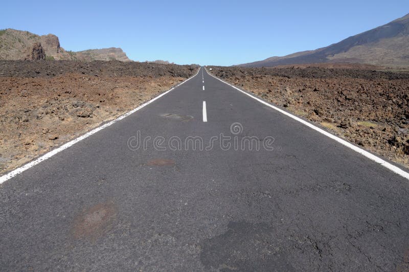 Road in Teide National Park, Tenerife Stock Image Image of trip, mountains 11240495