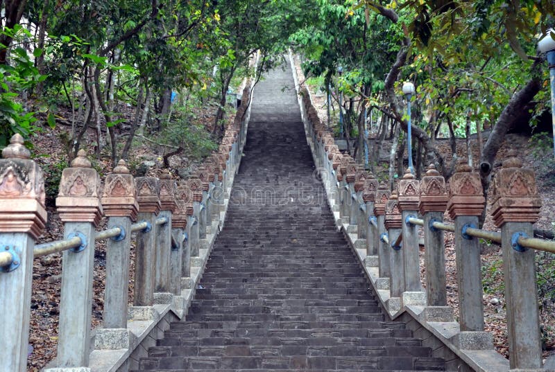 Road to Buddhist temple stock image. Image of ladder 13260763