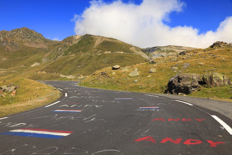 Road to Col du Tourmalet stock photography Road to Col du Tourmalet stock photography