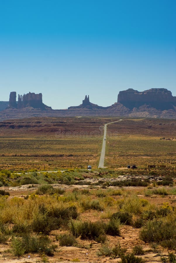 Road to Monument Valley, Arizona stock images