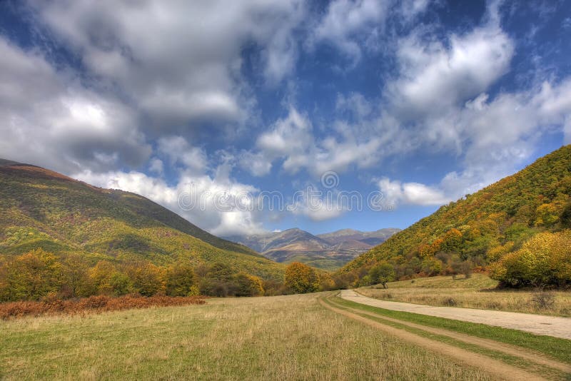 Very old road lead to Bulgarian mountain. Very old road lead to Bulgarian mountain