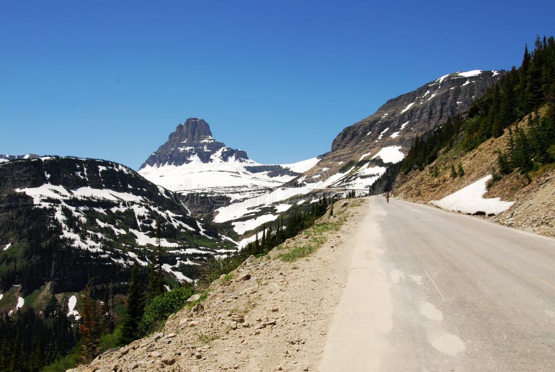 Road to snow mountains