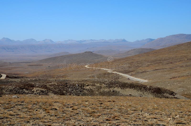 Road towards India frontier Deosai National Park Skardu Gilgit-Baltistan Pakistan