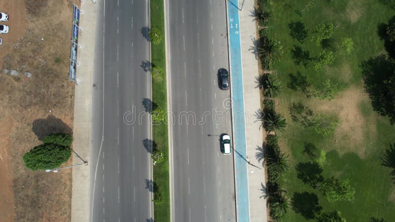 Aerial city road stock video