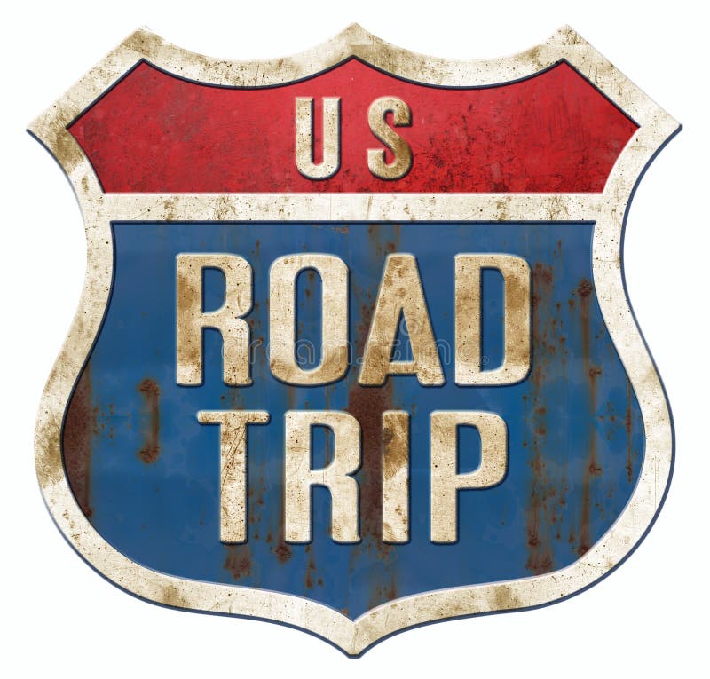 Road Trip Highway Sign Vintage