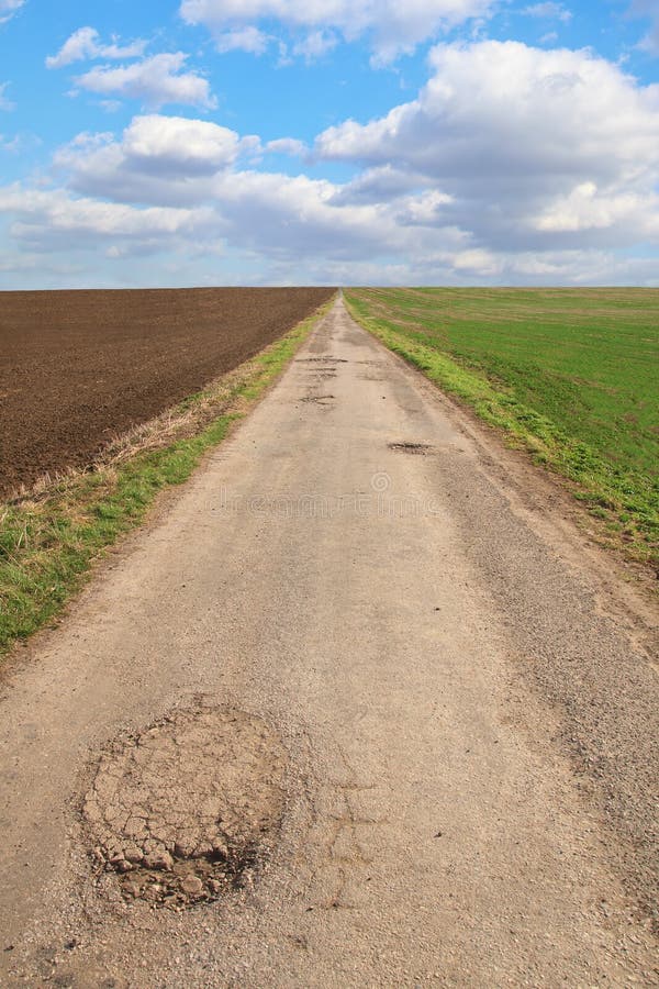 Road between two fields