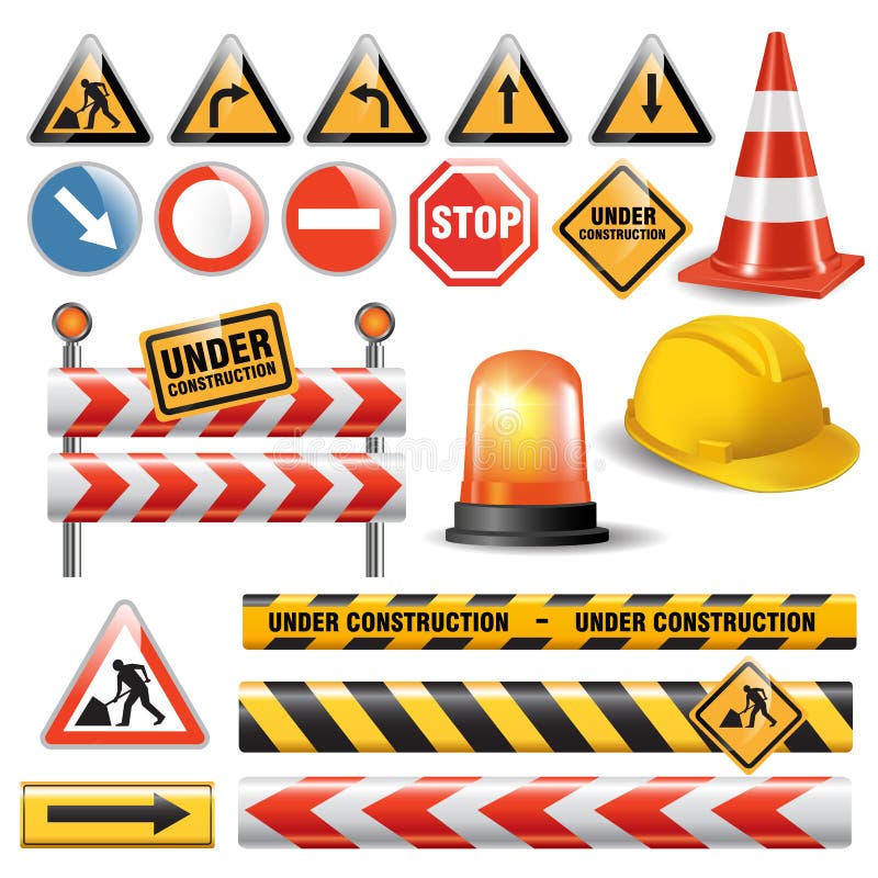 Road under construction vector illustration Road under construction vector illustration