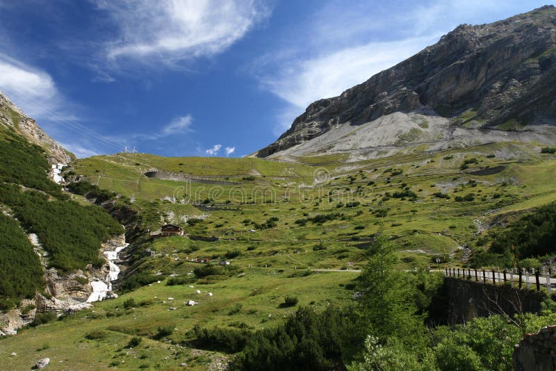 Road up from Bormio to Passo Stelvio