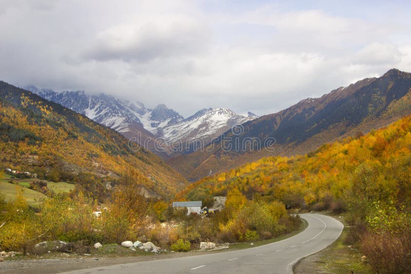 The road in Upper Svaneti, Georgia