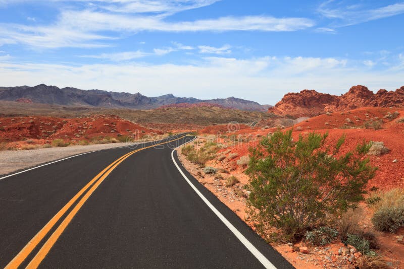 Road through the Valley of Fire stock photos Road through the Valley of Fire stock photos