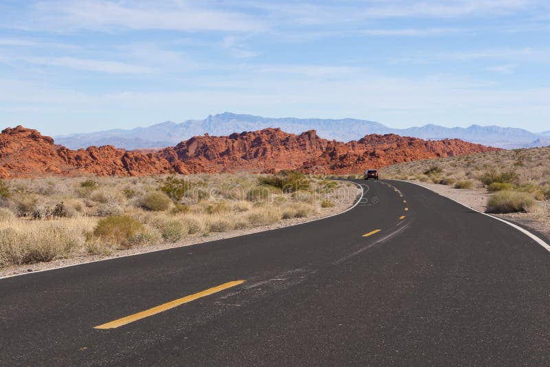 A road into Valley of Fire State Park.