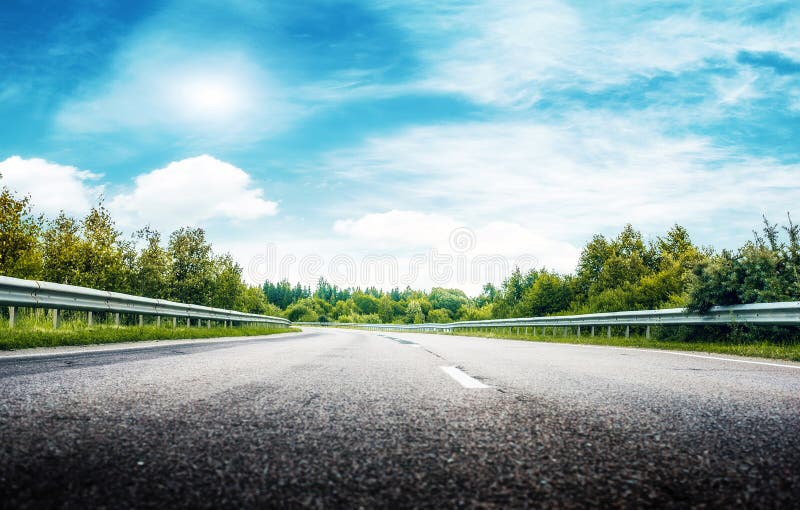Road way forward direction stock image
