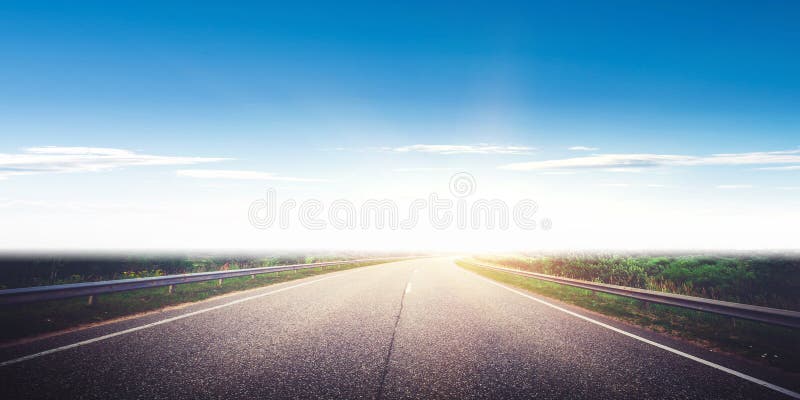 Road way forward direction stock images