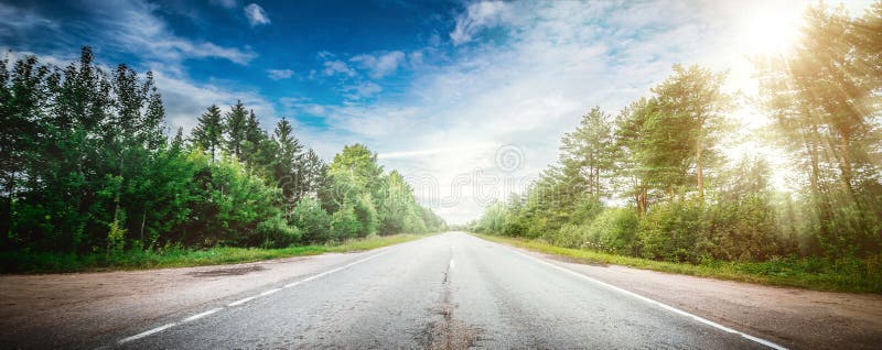 Road way forward direction stock photos