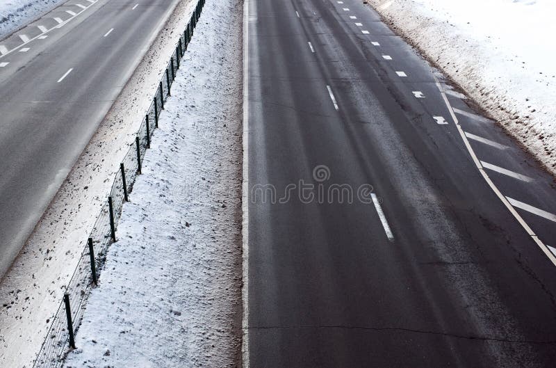 Road in winter time