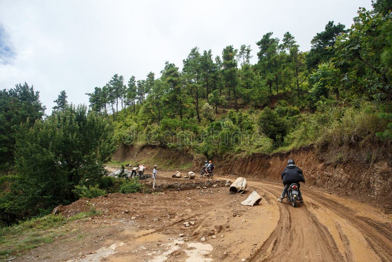road works in myanmar editorial stock image image of mountainous off road works