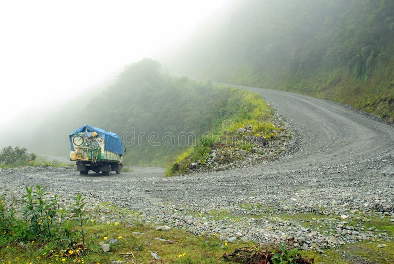 Road in Yungas, Bolivia