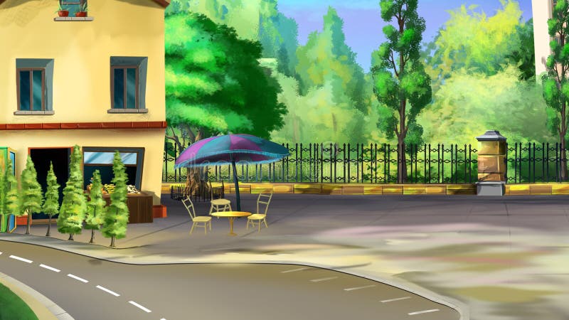 Roadside Cafe royalty free illustration