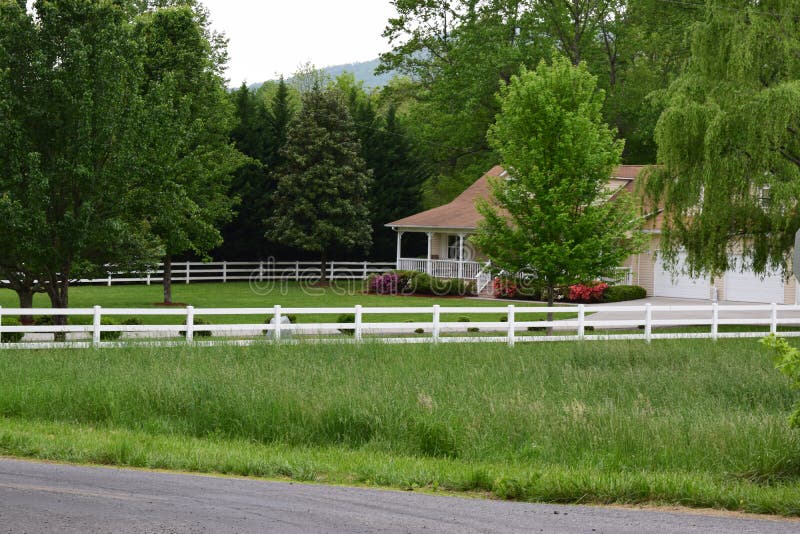 Roadside view of a Western NC rural country mountain home