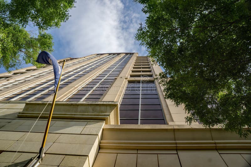Abstract View of Wells Fargo Tower - 2 stock photography Abstract View of Wells Fargo Tower - 2 stock photography