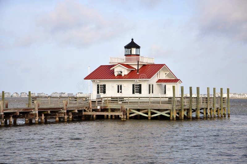 Roanoke Marshes Light and Boardwalk on Shallowbag Bay Manteo North