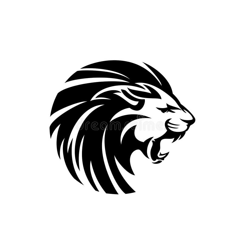 Lion Roaring Drawing Black And White